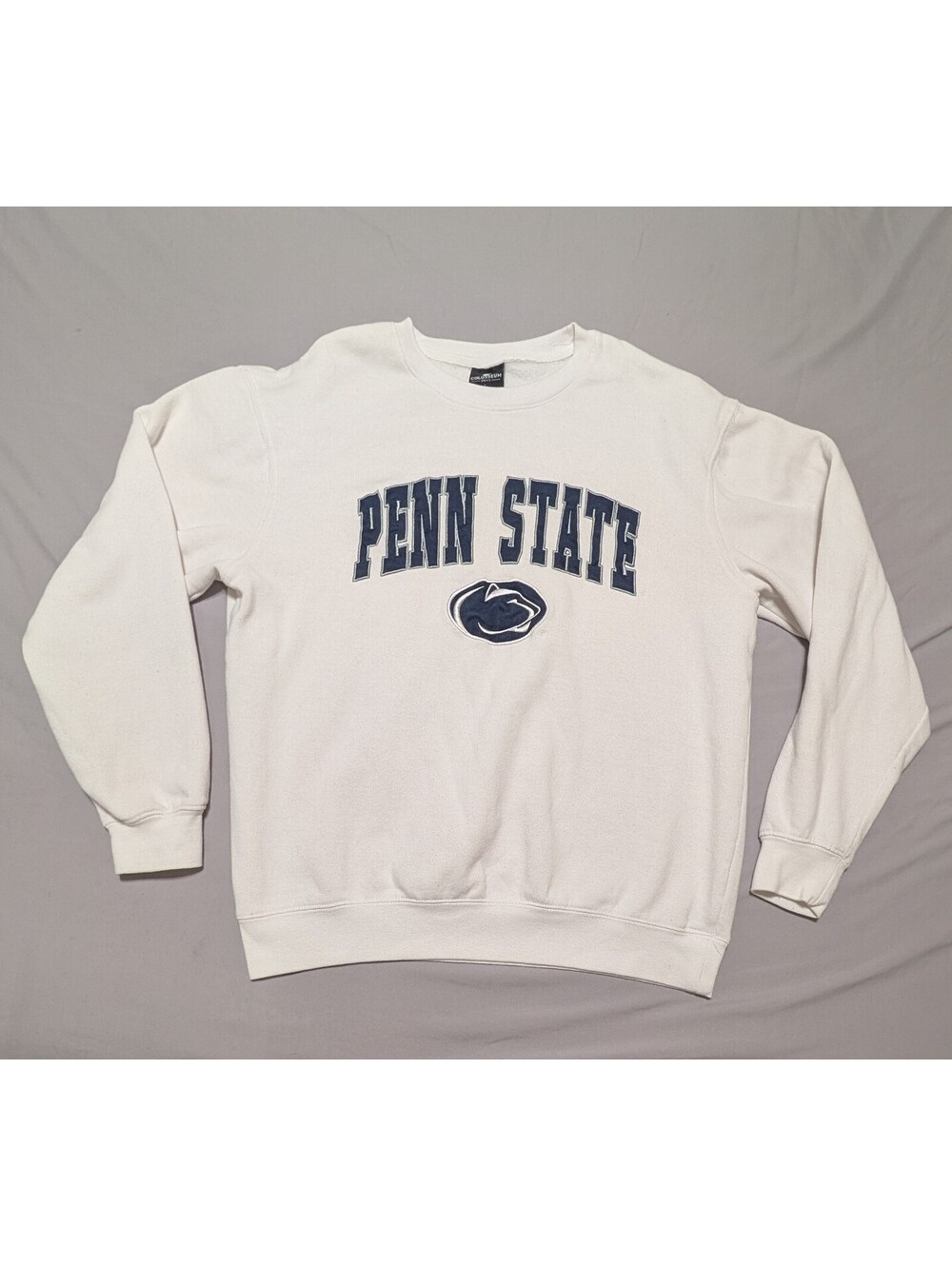 Colosseum Penn State Nittany Lions Crewneck Sweatshirt Mens L White Embroidered